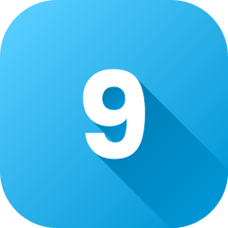 número 9 icono