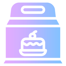 caja de pastel icono