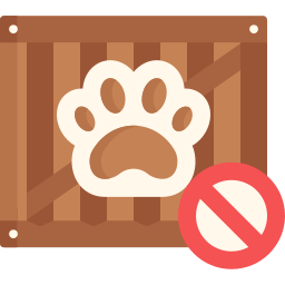 No animal trafficking icon