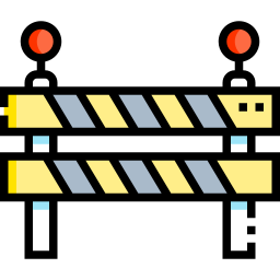 Road barrier icon