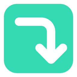 Curved arrow icon