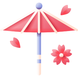 Japanese umbrella icon