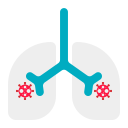 zainfekowane płuca ikona