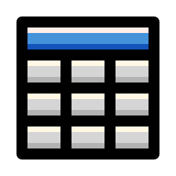 tabla de datos icono