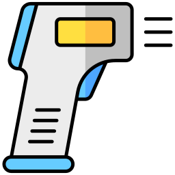 pistola de termómetro icono
