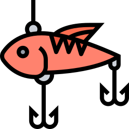 Fishing baits icon