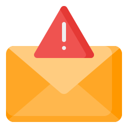 alerta de correo no deseado icono