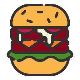 hamburguesa doble icono