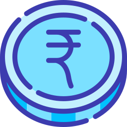 rupia india icono