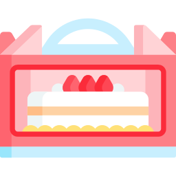 caja de pastel icono