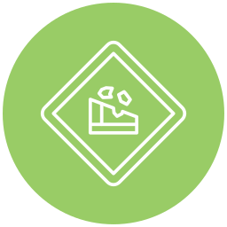 Falling rocks icon