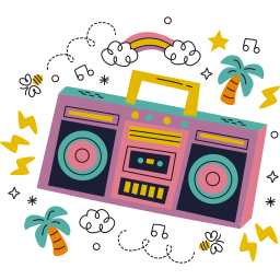 boombox sticker