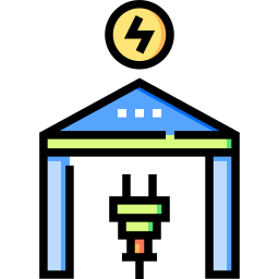estación eléctrica icono