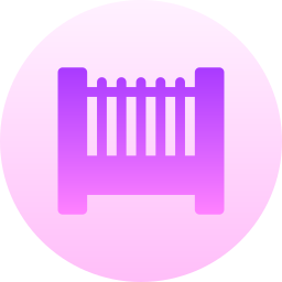 Baby crib icon