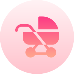 Baby stroller icon