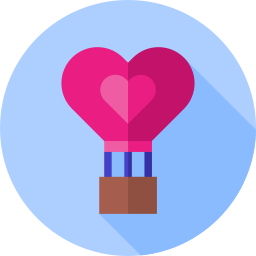 Hot air balloon icon