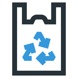 recycelte plastiktüte icon