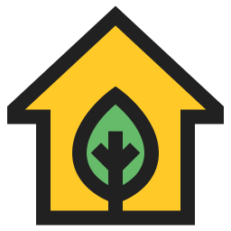 Green house icon