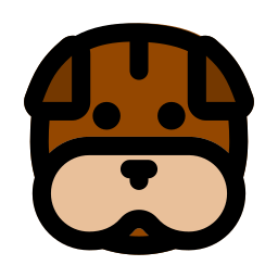 bulldog gezicht icoon