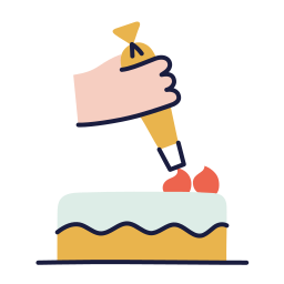 Cake decoration icon