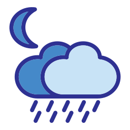 Rainy night icon