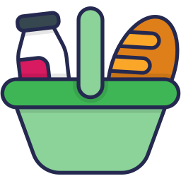 cesta de comida icono