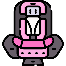 Baby car seat icon