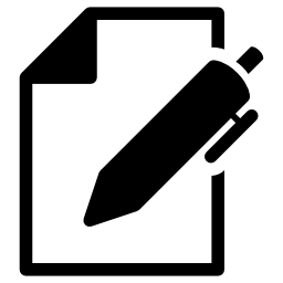 Signing a document icon