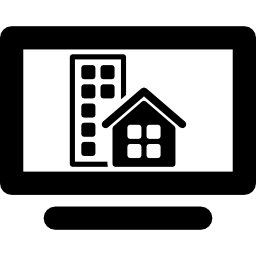 procurando por casas online Ícone