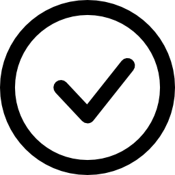 marca de verificación en un círculo icono
