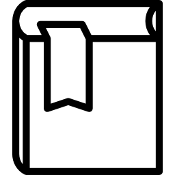 libro cerrado con marcador icono