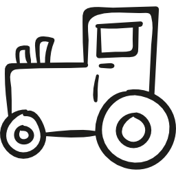 tractor de jardinería icono