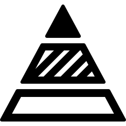 gráfico triangular icono