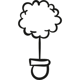 albero in vaso icona