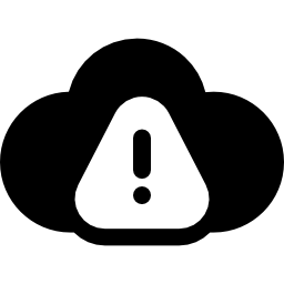 ostrzeżenie chmura obliczeniowa ikona