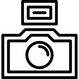 appareil photo avec flash Icône