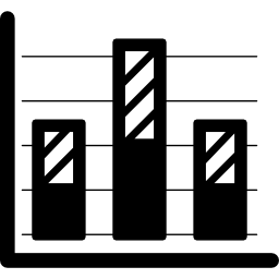 gráfico de barras financiero icono