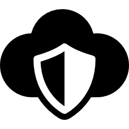 nube de escudo de seguridad icono