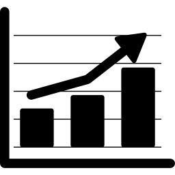 estadísticas de barras financieras icono