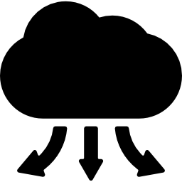 computación en la nube de datos icono