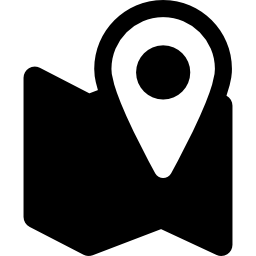 mappa stradale e pin icona