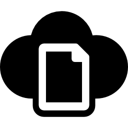 documento dal cloud icona