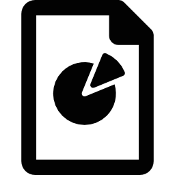 documento de gráfico circular icono