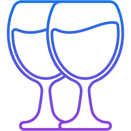 Champagne glasses icon