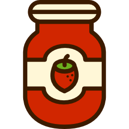 Strawberry jam icon