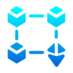 aplicación de cadena de bloques icono