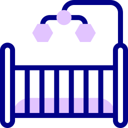 Baby crib icon