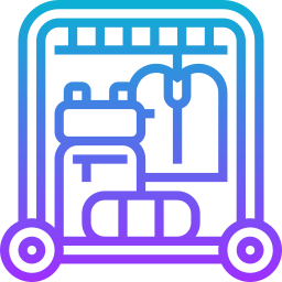 Luggage cart icon