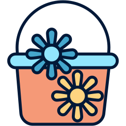 cesta de flores Ícone
