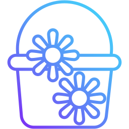 Flower basket icon